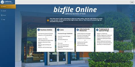 secretary of state website.